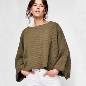 Free People Olive Green Sweater